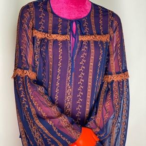 BCBG Bell sleeve blouse.